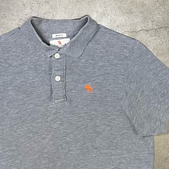 Vintage Abercrombie Fitch Muscle Distressed Short Sleeve Polo Shirt - Picture 1 of 8